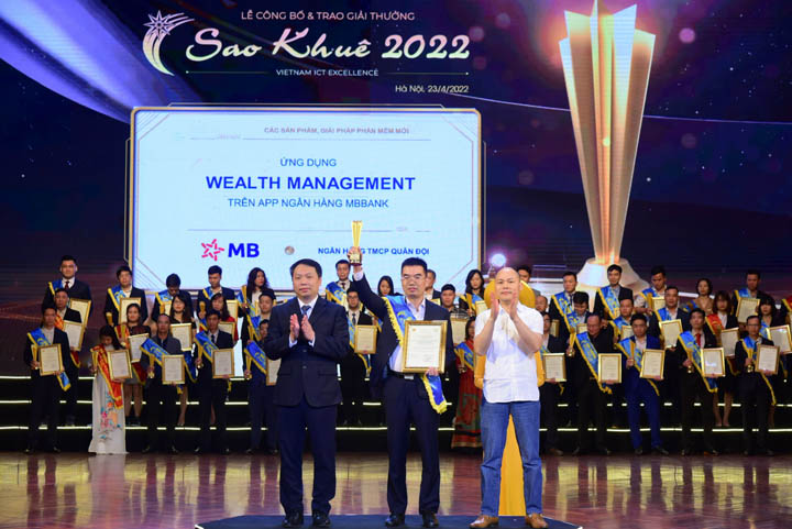 Ứng dụng đầu tư tài chính Wealth Management trên App MBBank đạt giải thưởng Sao Khuê 2022